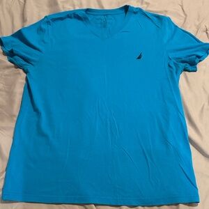 Nautica Men's Vivid Blue V-Neck Tee